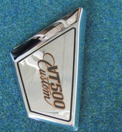 Honda VT500C PC08 left side cover chrome NOS
