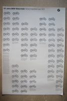 Poster Motorrad BMW Modellpalette 1923 - 1963