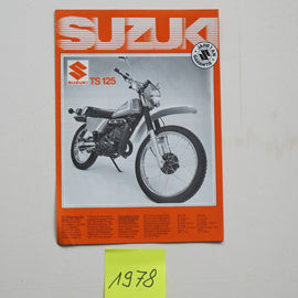 Prospekt Suzuki 1978 Modellpalette
