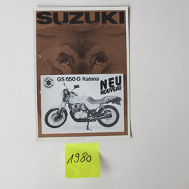 Prospekt Suzuki 1980 Modellpalette