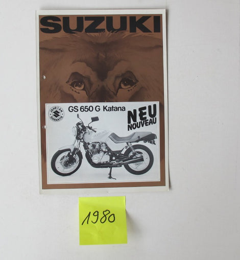 Prospekt Suzuki 1980 Modellpalette