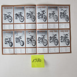Prospekt Suzuki 1980 Modellpalette