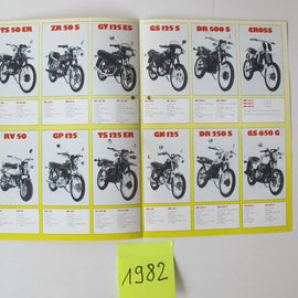 Prospekt Suzuki 1982 Modellpalette