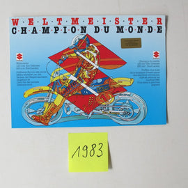Prospekt Suzuki 1983 Modellpalette