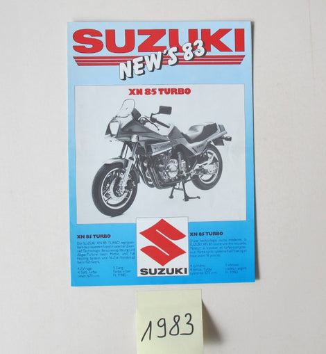 Prospekt Suzuki 1983 Modellpalette II
