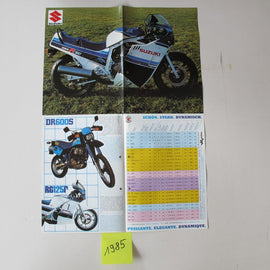 Prospekt Suzuki 1985 Modellpalette