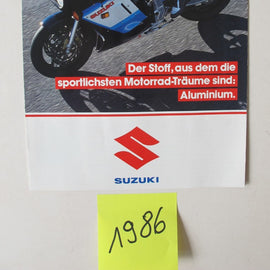 Prospekt Suzuki 1986 Modellpalette