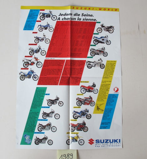 Prospekt Suzuki 1989 Modellpalette