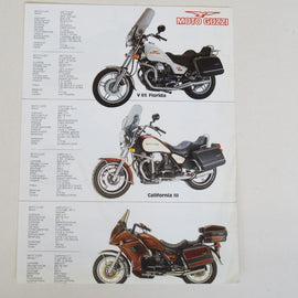 Prospekt Moto-Guzzi Modellpalette Mille, Cali3, GT, SP2