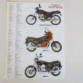 Prospekt Moto-Guzzi Modellpalette Mille, Cali3, GT, SP2