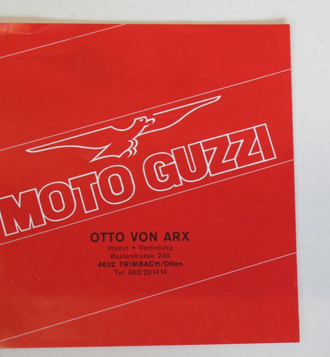 Prospekt Moto-Guzzi Modellpalette V35, V50, V65, 850T, LM3, 3x Carabinieri, Militare