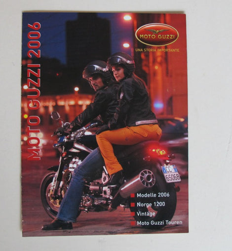 Prospekt Moto-Guzzi Modellpalette 2006, Griso, Breva, Norge, Touring,Cali, Nevada, Corsa