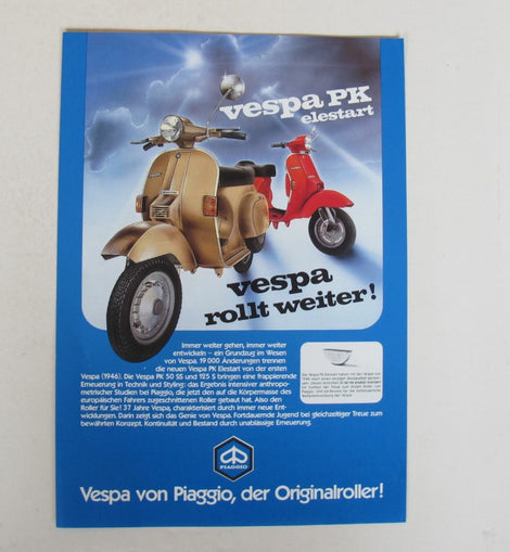 Prospekt Vespa PK50, 125 el.Start