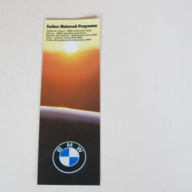 Prospekt BMW Farbpalette 1985