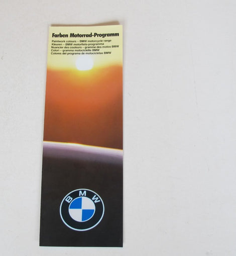 Prospekt BMW Farbpalette 1985