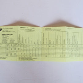 Prospekt BMW Preisliste 1985 07. 15