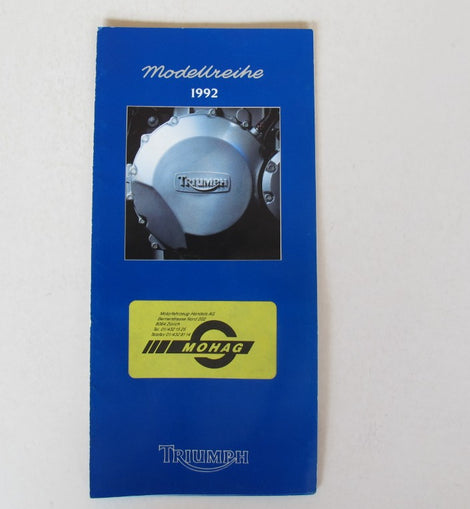 Prospekt Triumph Modellreihe 1992